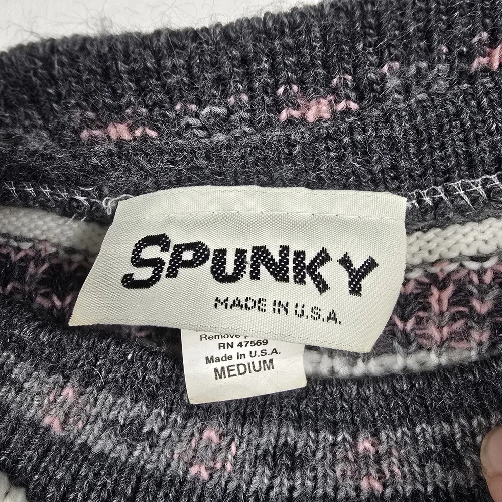 Spunky Vintage Sweater Women's‎ Size Medium Knit Pullover Acrylic USA Made